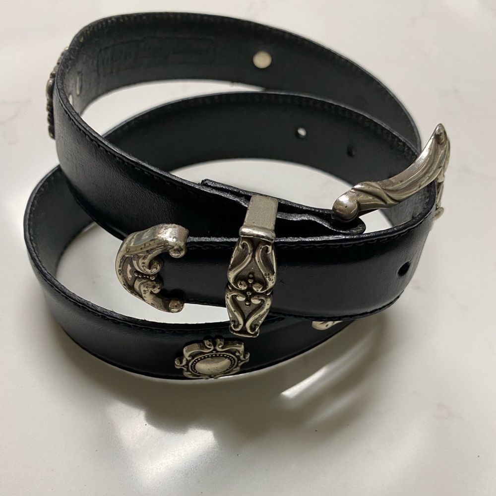 Vintage Fossil concho Leather belt